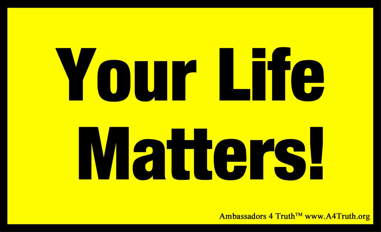 Your Life Matters Gospel Tract Front_Post Card Size