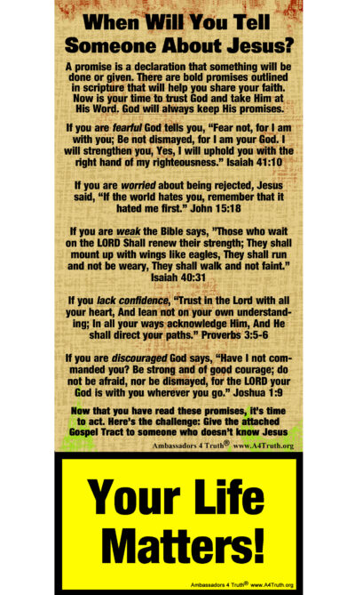 Christian tract Front